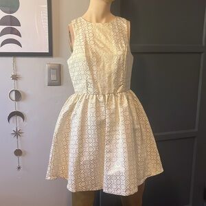 Rewind Cream and Gold Cupcake Dress